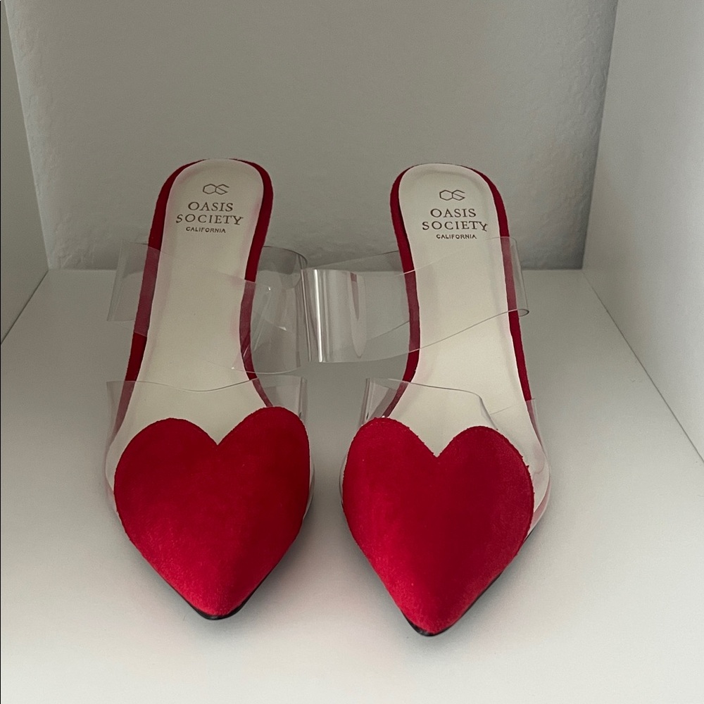 Oasis Society Red Heart Heels